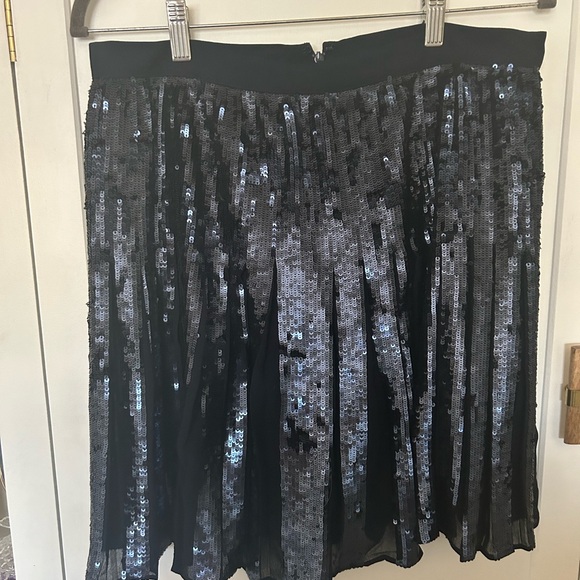 Navy Blue Sequin Skirt - Picture 4 of 4